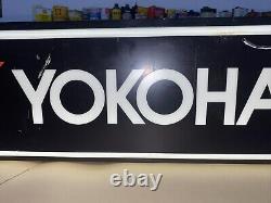 Vintage Yokohama Tire Double Sided Dealer Sign Lighted Check Out The Pics