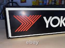 Vintage Yokohama Tire Double Sided Dealer Sign Lighted Check Out The Pics