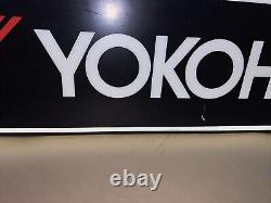 Vintage Yokohama Tire Double Sided Dealer Sign Lighted Check Out The Pics