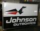 Vintage C. 1960's-70's Johnson Outboard Boat Motors Dealership Double Sided Sign