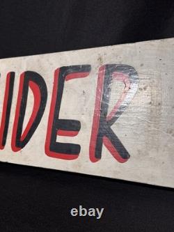 Vintage double Sided Wood Sign From Schneider Auto Center In Trinway, Ohio