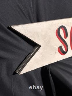 Vintage double Sided Wood Sign From Schneider Auto Center In Trinway, Ohio