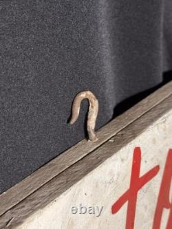 Vintage double Sided Wood Sign From Schneider Auto Center In Trinway, Ohio