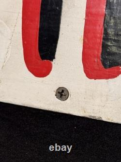 Vintage double Sided Wood Sign From Schneider Auto Center In Trinway, Ohio