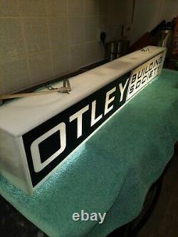 Vintage double sided Otley Building Society 1970s Illuminated Shop Sign