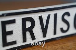 Vintage embossed SUPERVISOR Office Sign Double Sided Metal Gas Station bracket