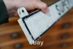 Vintage embossed SUPERVISOR Office Sign Double Sided Metal Gas Station bracket