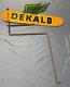 Vtg Dekalb Flying Ear Corn Double Sided Weathervane Metal Sign Farm Seed 18