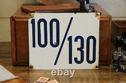 Vtg Double Sided Gas Station 100 Oil Porcelain Enamel Advertising Sign Auto