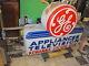 Vtg. General Electric Ge Appliances Television Outdoor Double Sided Lighted Sign