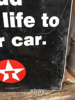 Vtg. Havoline Motor Oil Texaco Metal Sign 24in x 36in Double Sided Gas Station