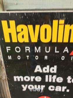 Vtg. Havoline Motor Oil Texaco Metal Sign 24in x 36in Double Sided Gas Station