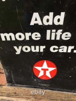 Vtg. Havoline Motor Oil Texaco Metal Sign 24in x 36in Double Sided Gas Station