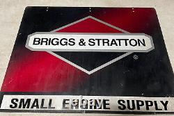 Vtg Original Briggs & Stratton Metal sign- 35x27 Stout -Lite Sign Double Sided