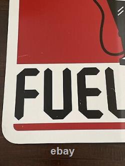 Vtg Original Fuelman Gas Station fuel Advertising Sign 24x24 Double Sided robot