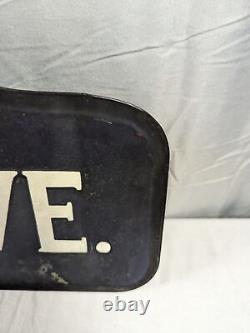 Vtg Porcelain Double Sided Street Sign Castle Hill Ave. Quimby Ave. Bronx NY