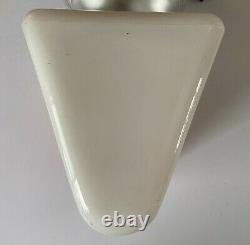 Vtg White Double Sided Exit Light Sign Fixture Cinema Movie Theater 1950