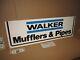 Walker Mufflers Two Sided Swinging Sign Old Vintage Gas Station Big & Heavy Sign