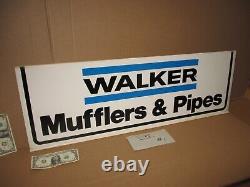 WALKER MUFFLERS Two Sided Swinging Sign OLD VINTAGE Gas Station BIG & HEAVY SIGN