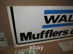 WALKER MUFFLERS Two Sided Swinging Sign OLD VINTAGE Gas Station BIG & HEAVY SIGN