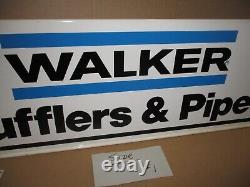 WALKER MUFFLERS Two Sided Swinging Sign OLD VINTAGE Gas Station BIG & HEAVY SIGN