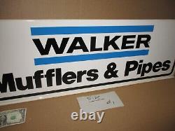 WALKER MUFFLERS Two Sided Swinging Sign OLD VINTAGE Gas Station BIG & HEAVY SIGN