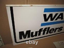 WALKER MUFFLERS Two Sided Swinging Sign OLD VINTAGE Gas Station BIG & HEAVY SIGN