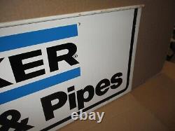 WALKER MUFFLERS Two Sided Swinging Sign OLD VINTAGE Gas Station BIG & HEAVY SIGN