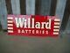 Willard Batteries Sign Very Nice, Double Sided Porcelain, Dated 7-50