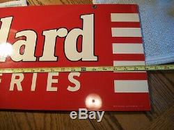 WILLARD BATTERIES SIGN VERY NICE, double sided porcelain, dated 7-50