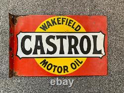 Wakefield Castrol Motor Oil Sign Porcelain Enamel double sided