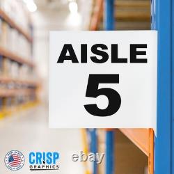 Warehouse Aisle Marker Signs Projecting Blade Signs Bulk Quantity Sets
