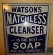 Watsons Matchless Cleanser Soap Sign Vintage Chair Double Sided