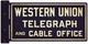Western Union Telegraph Cable 20 Heavy Duty Usa Double Sided Flange Metal Sign