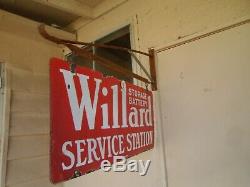 Willard Service Station Double sided porcelain sign -Rare