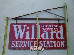 Willard Service Station Double sided porcelain sign -Rare