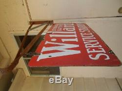 Willard Service Station Double sided porcelain sign -Rare