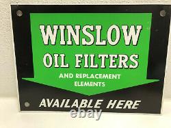 Winslow Oil Filters Sign Double Sided
