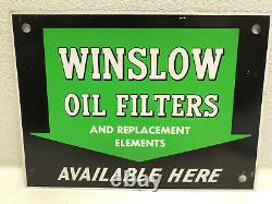 Winslow Oil Filters Sign Double Sided