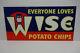 Wise Potato Chips Die Cut Sign 10 High X 20 Wide Double Sided Great Colors