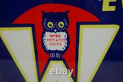 Wise Potato Chips Die Cut Sign 10 High X 20 Wide Double Sided Great Colors