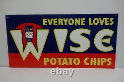 Wise Potato Chips Die Cut Sign 10 High X 20 Wide Double Sided Great Colors