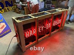WoW NEON HARLEY DAVIDSON MOTORCYCLE DoUbLe Sided SIGN DEALERSHIP MANCAVE shop