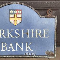 Yorkshire Bank Porcelain Enamel Double Sided Hanging Sign