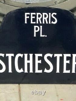 1920 Est Ferris Pl. Westchester Sq. Porcelaine Porcelaine Signal-double Sided