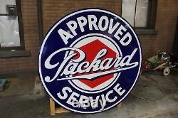 1930 Packard Service Agréé Double Face Porcelain Sign Par Walker & Co