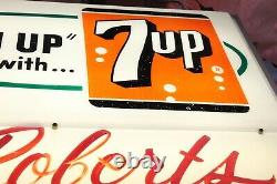 1940-1950 Original 7-up Light Up Grocery Store American Plastic Double Sided