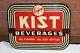 1940-50s Kist Beverages Soda Publicité Double Sided Tin Flange Sign