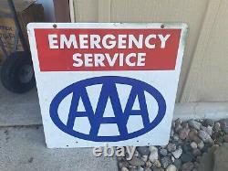 1970 Aaa Emergency Service 'propriété De' Signe Double Face
