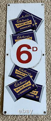 1970 Cadburys Bar Six/dairy Milk Enamel Double Faced Vending Machine Signe